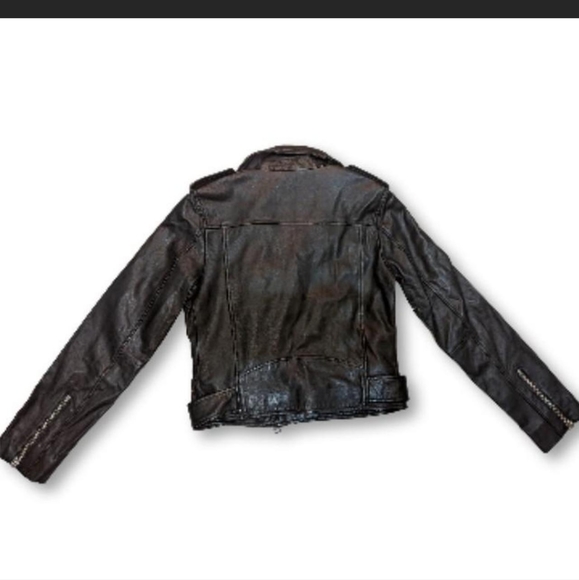 NWT ARITZIA Wilfred Free Real Leather Biker Moto Jacket - Picture 3 of 4